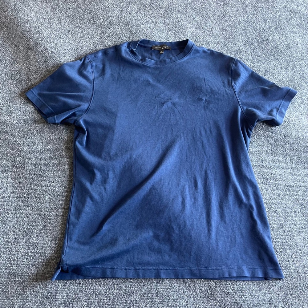 Robert Barakett Montreal Mens Navy Blue Crew Neck Short Sleeve T-Shirt Size L